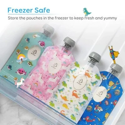 Buzio Reusable Food Pouches For Kids | 5Oz | 12 Packs